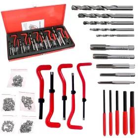   Menetjavító készlet menetfúrókkal fém kofferben  M5-M12 (131 db-os) TC Technic SK2020