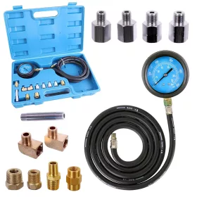   Professzionális olajnyomásmérő készlet műanyag kofferben (12 darabos) TC Technic SK2121