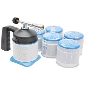   Forrasztóégő LM1000 + 5db 190g-os gázpatron CFH Germany 52160