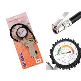   Gumiabroncs felfújó pisztoly masszív csatlakozóval, mechanikus mérővel Ctg-17