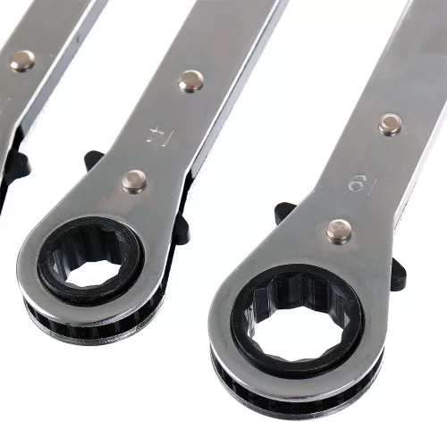 Racsnis gyűrűs kulcs készlet műanyag tartóban (5 darabos) 6-21mm TC Technic JC1120