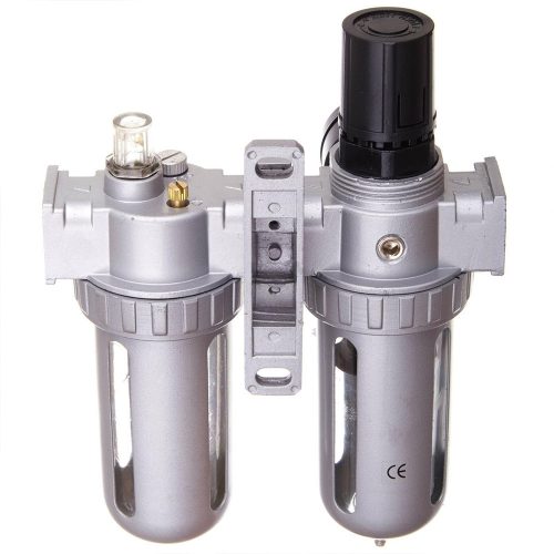 Légszűrő reduktor és olajozó pneumatikus telepítésekhez TC Technic AFRL804 1/2" 5 mikron (vízleválasztó, olajleválasztó)