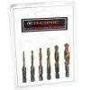 TC Technic 6 részes HSS Titán kombinált fúró- és menetfúró bitkészlet (M3-M10, 1/4")