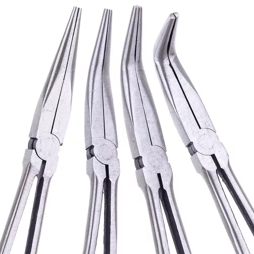 Hosszú fogó készlet tároló tokban 280 mm (egyenes és hajlított véggel) TC Technic DN-H1116