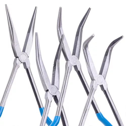 Hosszú fogó készlet tároló tokban 280 mm (egyenes és hajlított véggel) TC Technic DN-H1116