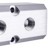 Aluminium levegő elosztó blokk pneumatikához 2x1/2" és  2x 1/4" Technic AC0042