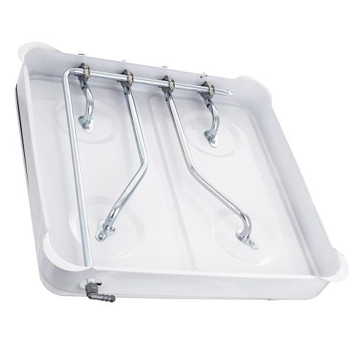 Hordozható gáztűzhely kempingezéshez és turisztikai célokra 4 égős, fehér