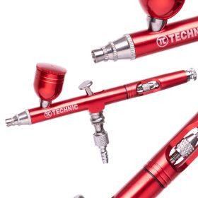   Modellező mini airbrush festékszóró 0,3 mm-es fúvókával B-130 Double Action Red mini