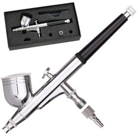   Modellező mini airbrush festékszóró 0,3 mm-es fúvókával Technic B-130 Double Action Black mini