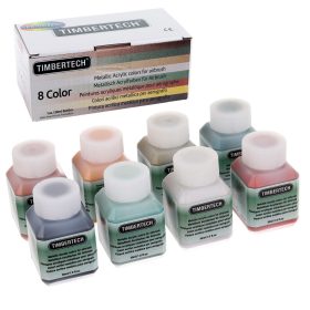   Fémes akrilfestékek airbrush festékszórókhoz 8 szín 8x30ml Fengda Timbertech