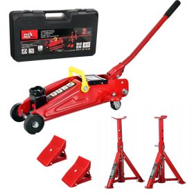   Emelő és támasztó bak készlet műanyag kofferben autószereléshez Big Red 820050 KIT  2 Tonnás teherbírás