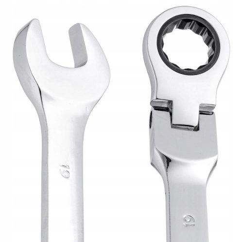 7 db-os csuklós racsnis csillag-villáskulcs készlet  8-19 mm TC Technic E1612