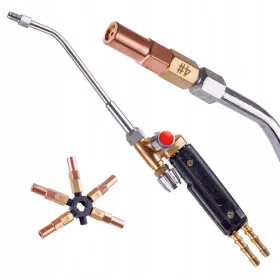   Propán Oxigén forrasztópisztoly 5db precíziós fúvókával 35 cm hosszú (fáklya) TC Technic ZW-02A
