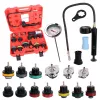 Hűtőrendszer szivárgás, nyomás és hőmérséklet vizsgáló készlet műanyag kofferben, 18 részes - TC Technic