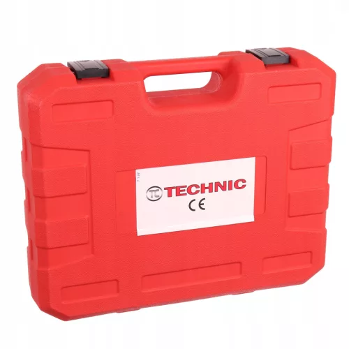 Hűtőrendszer szivárgás, nyomás és hőmérséklet vizsgáló készlet műanyag kofferben, 18 részes - TC Technic