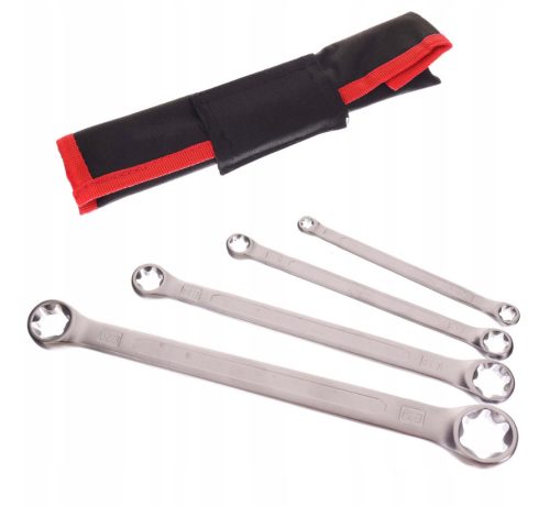 4 részes Torx gyűrűs villáskulcs készlet E6 - E24 külső TC Technic E1325