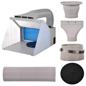   Hordozható modellező festőkabin állítható világítással és állítható elszívással HS-E420DCLBK