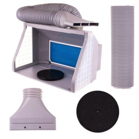   Hordozható modellező festőkabin  3 db COB LED világítással és elszívással HS-E550LK