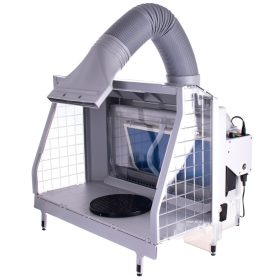   Professzionális nagyméretű modellező festőkabin vízfüggönnyel LED világítással és állítható elszívással HS-E600