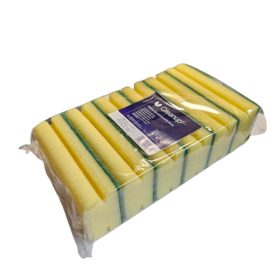   Ipari felhasználásra szánt súroló szivacs csomag zöld súroló párnával (6 db szivacs nagy méretben) - QLEANUP