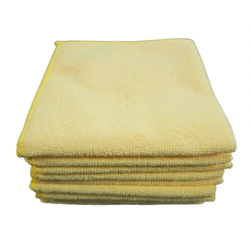 Kiváló minőségű mikroszálas törlőkendő csomag 30x30 cm, (10 darab) sárga, 250gsm - QLEANUP YELLOW