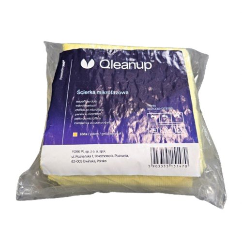 Kiváló minőségű mikroszálas törlőkendő csomag 30x30 cm, (10 darab) sárga, 250gsm - QLEANUP YELLOW