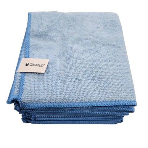 Kiváló minőségű mikroszálas törlőkendő csomag 30x30 cm, (10 darab) kék, 250gsm - QLEANUP BLUE