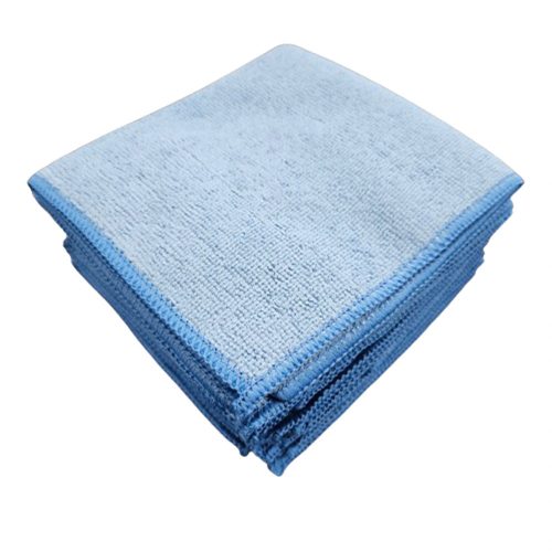 Kiváló minőségű mikroszálas törlőkendő csomag 30x30 cm, (10 darab) kék, 250gsm - QLEANUP BLUE