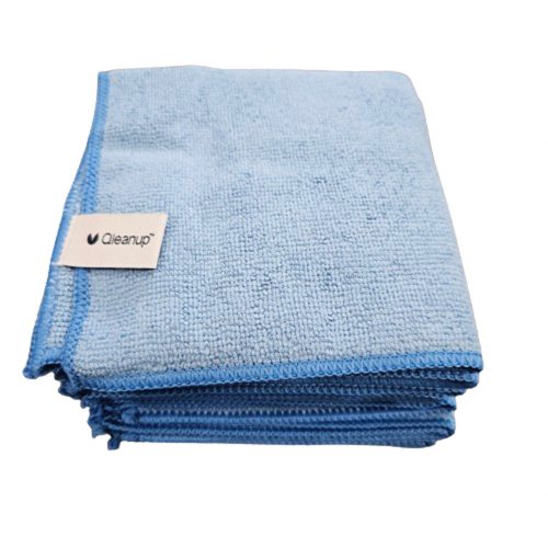 Kiváló minőségű mikroszálas törlőkendő csomag 30x30 cm, (10 darab) kék, 250gsm - QLEANUP BLUE
