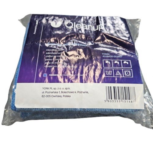 Kiváló minőségű mikroszálas törlőkendő csomag 30x30 cm, (10 darab) kék, 250gsm - QLEANUP BLUE