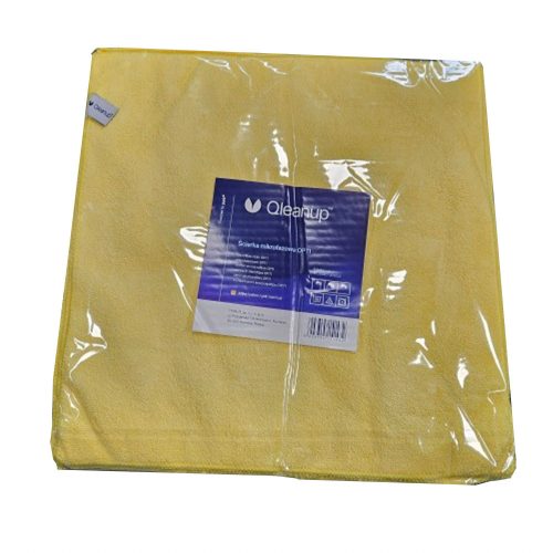 Professzionális mikroszálas törlőkendő csomag 40x40 cm, (10 darab) sárga, 280gsm  -  QLEANUP OPTI YELLOW