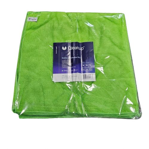 Professzionális mikroszálas törlőkendő csomag 40x40 cm, (10 darab) zöld, 280gsm  -  QLEANUP OPTI GREEN