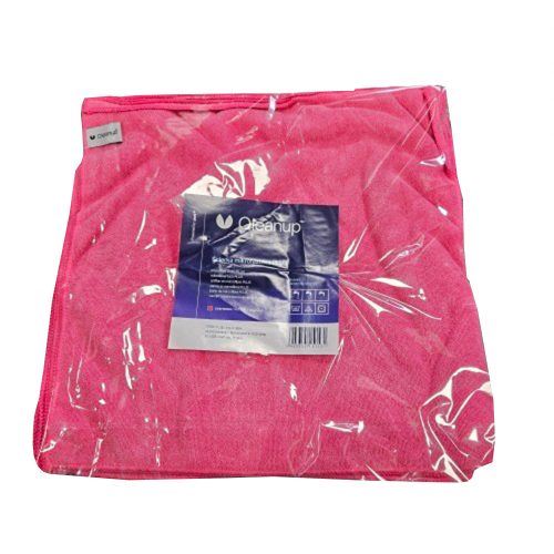 Professzionális mikroszálas törlőkendő csomag 40x40 cm (5 darab) piros, 400 gsm - QLEANUP PLUS RED