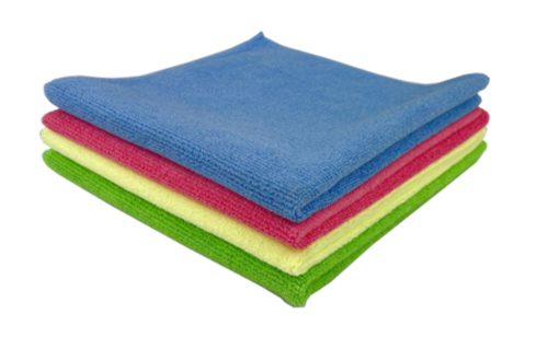 Professzionális mikroszálas törlőkendő csomag 40x40 cm (5 darab) sárga, 400 gsm - QLEANUP PLUS YELLOW