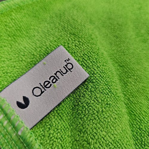 Professzionális mikroszálas törlőkendő csomag 40x40 cm (5 darab) zöld, 400 gsm - QLEANUP PLUS GREEN