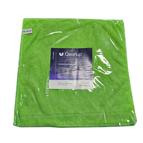 Professzionális mikroszálas törlőkendő csomag 40x40 cm (5 darab) zöld, 400 gsm - QLEANUP PLUS GREEN