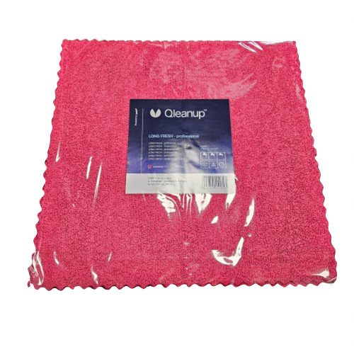 Professzionális mikroszálas törlőkendő csomag (5 db) piros, 275gsm, 38x38 - QLEANUP Long Fresh