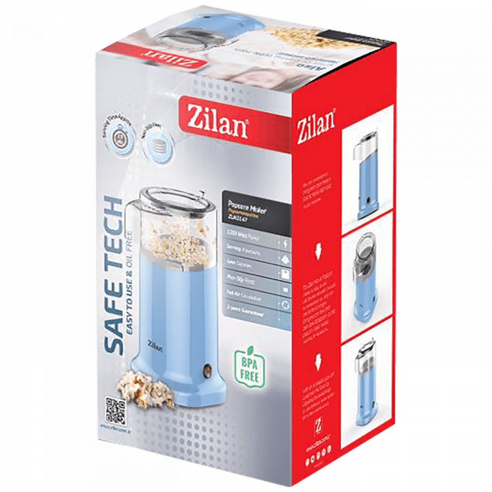 Zilan ZLN3147 Popcorn készítő gép, 1200 W, kék termék 2. képe