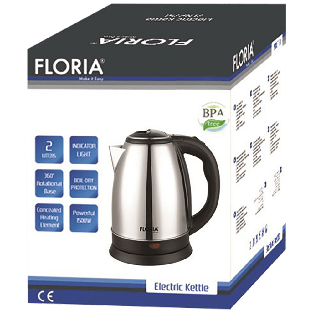 Floria ZLN2768 Vízforraló, 1500W, 1,8 liter, INOX termék 2. képe