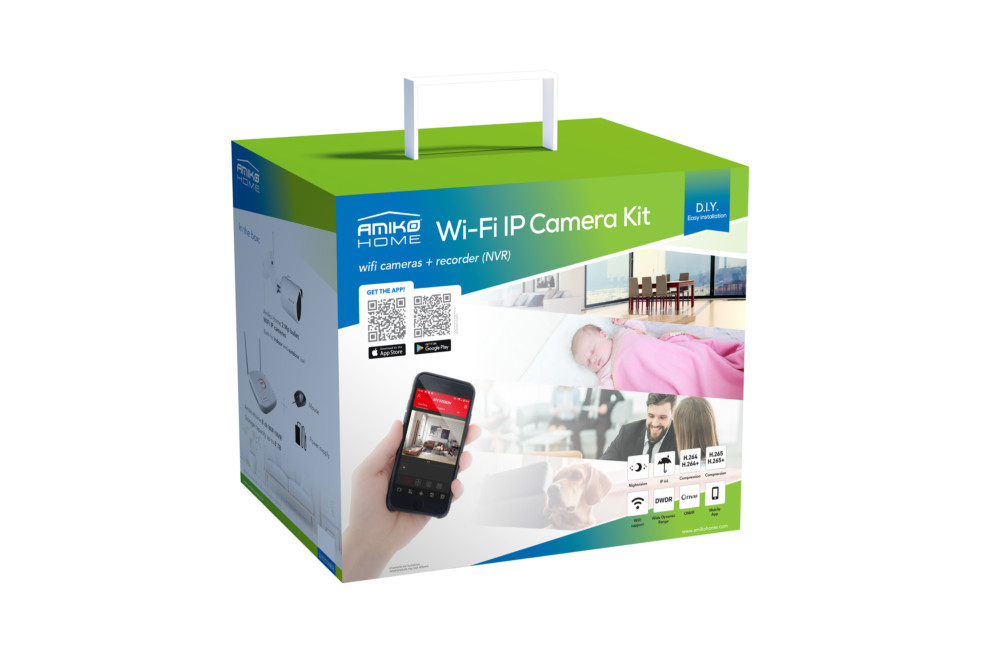 Amiko 4 kamerás WIFI videórendszer rögzítővel WIFI KIT 4900