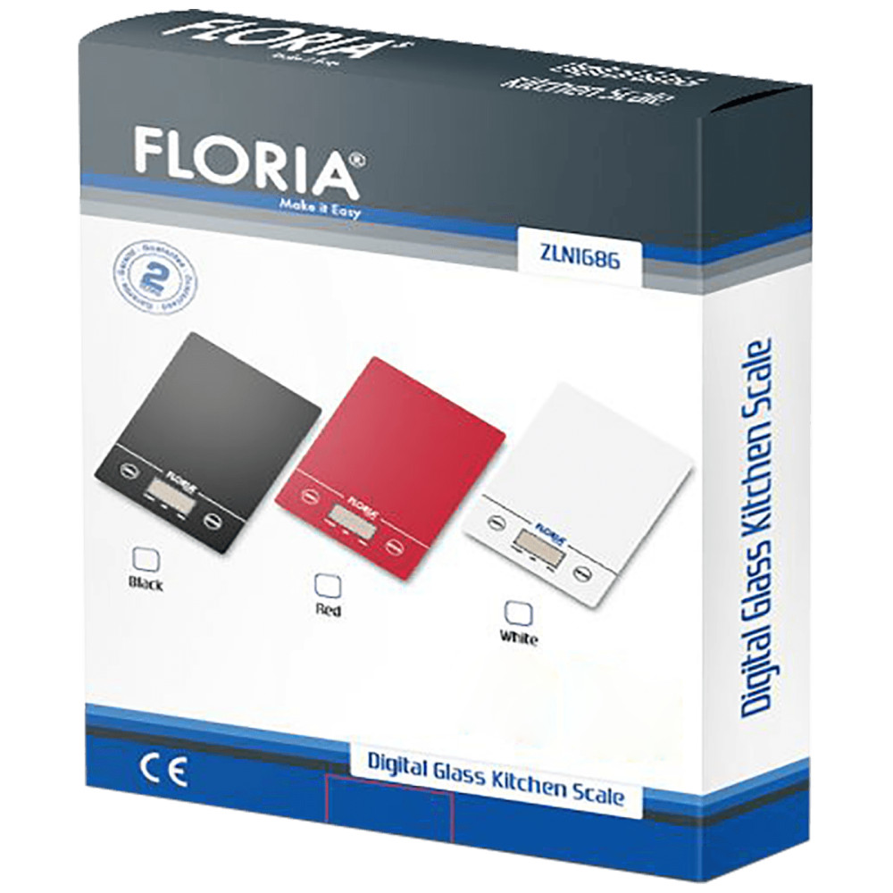 Floria ZLN1686/BK Konyhai mérleg, 5 kg-ig. termék 2. képe