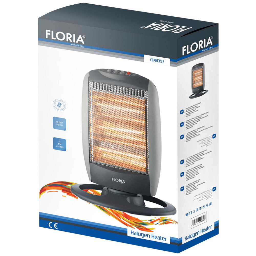 Floria ZLN8397 Fűtőtest, kvarc, 400-800-1200W termék 2. képe