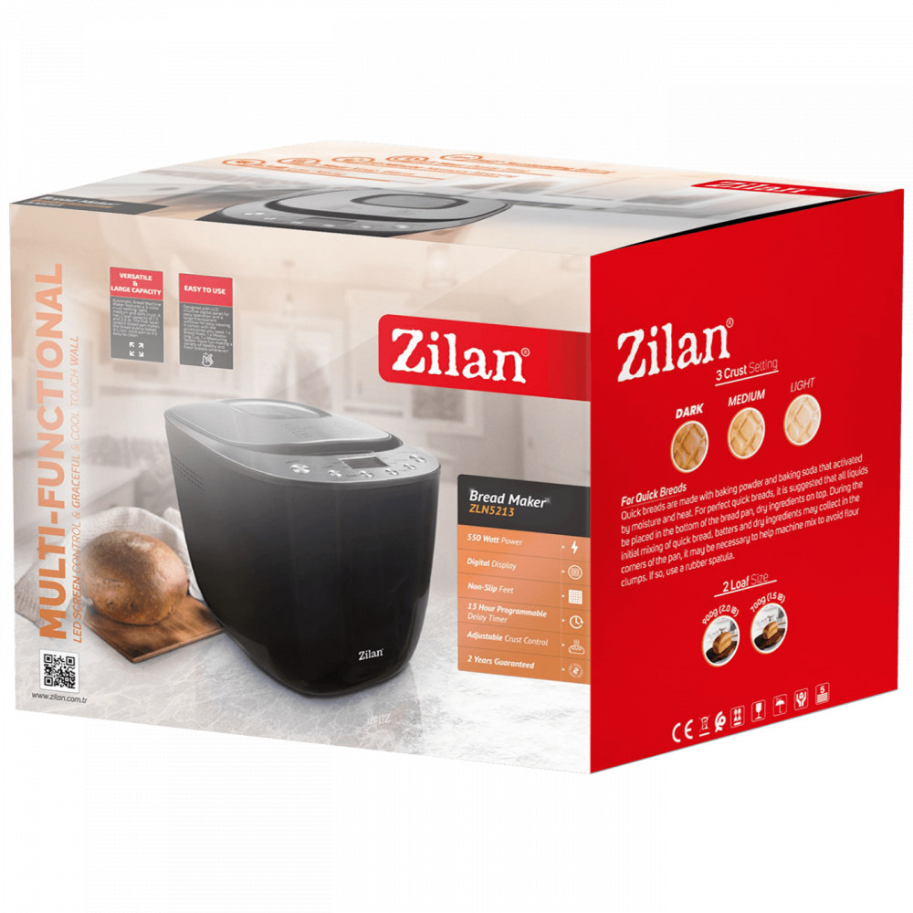 Zilan ZLN5213 Kenyérsütő, 550W, 12 digitális program termék 2. képe
