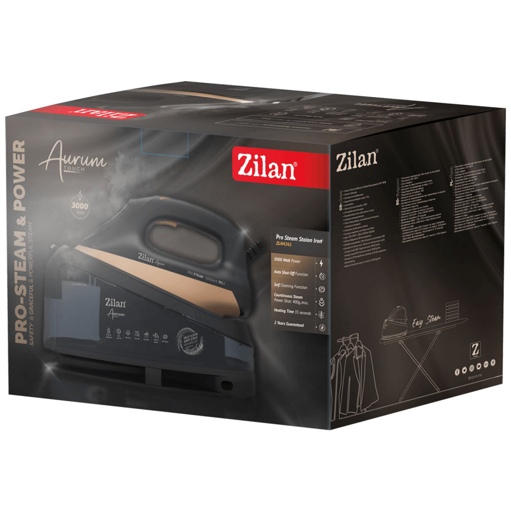 Zilan ZLN4261 Gőzölős vasaló gőzállomással, 3000W, Aurum Touch termék 2. képe