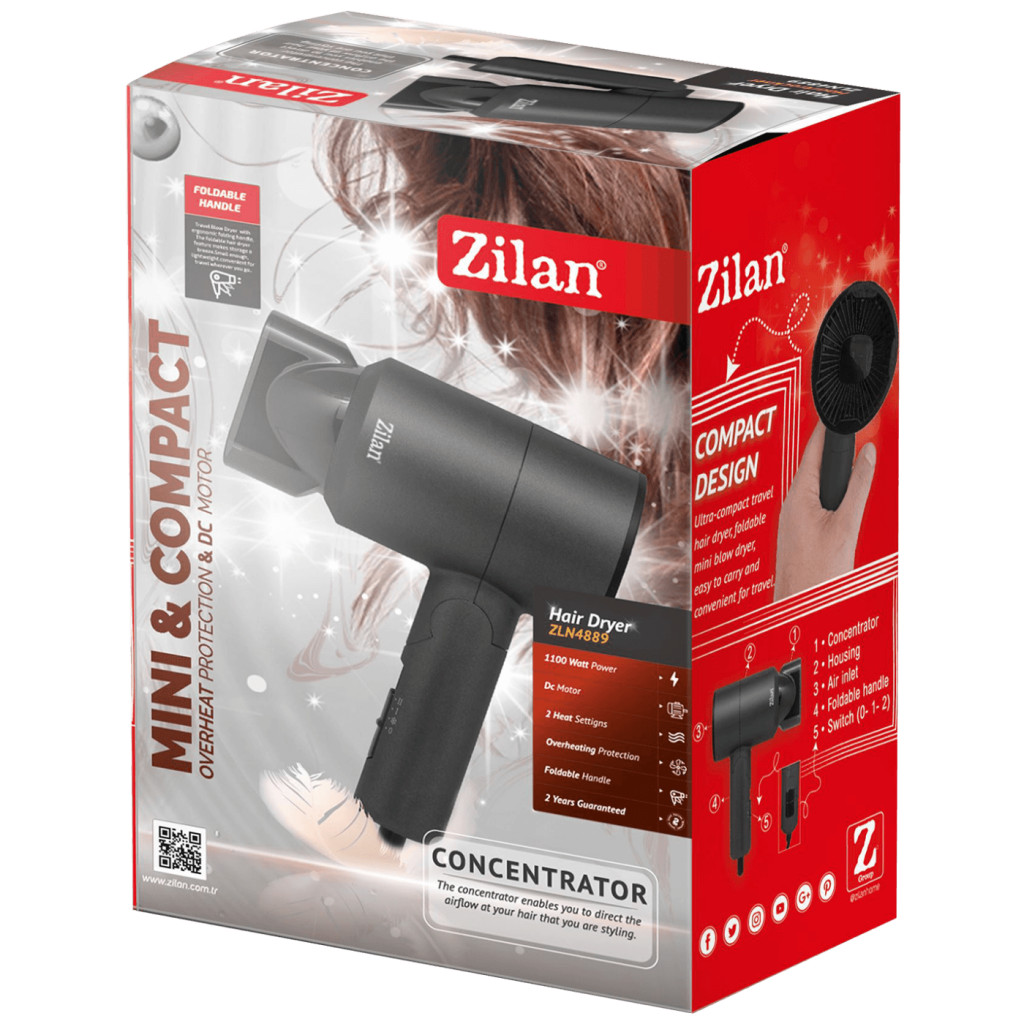 Zilan ZLN4889 Hajszárító , 1100W 8