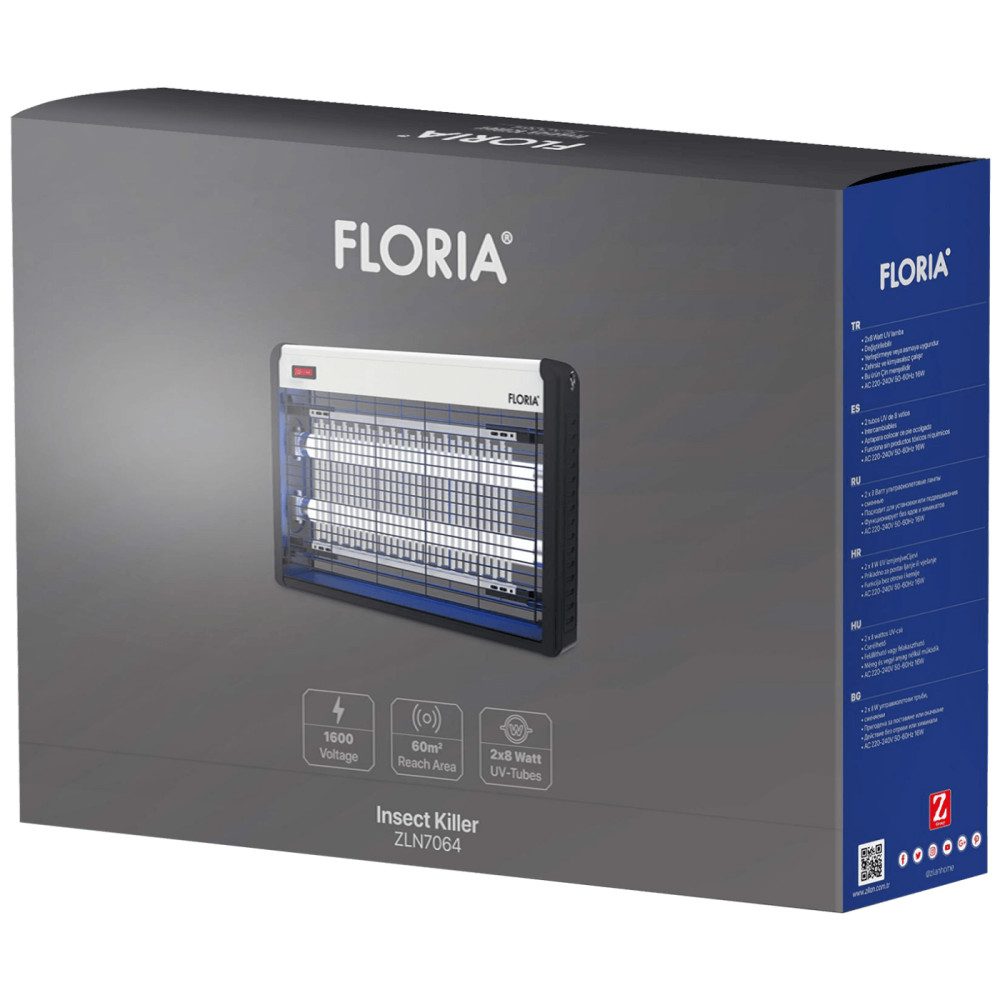 Floria ZLN7064 Elektromos rovarcsapda, UV fény, 16W termék 2. képe
