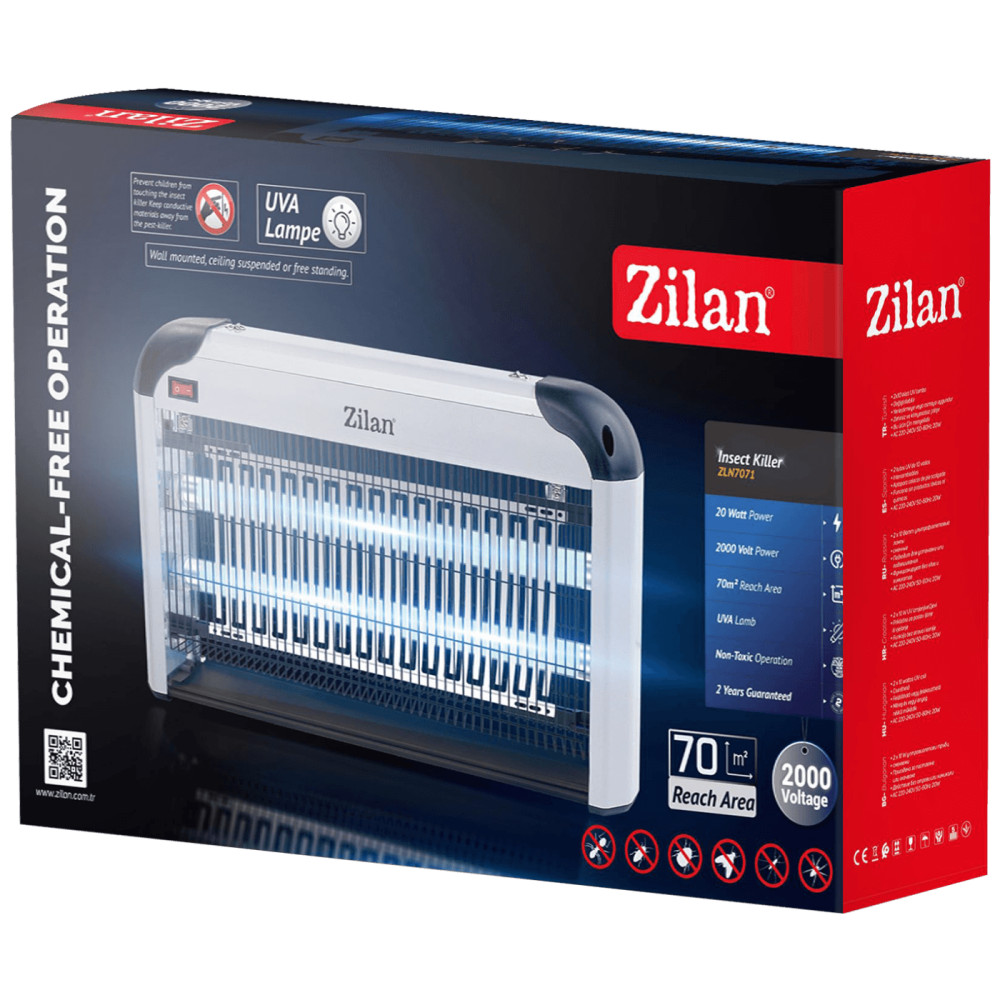 Zilan ZLN7071 Elektromos rovarcsapda, UV fény 20W termék 2. képe