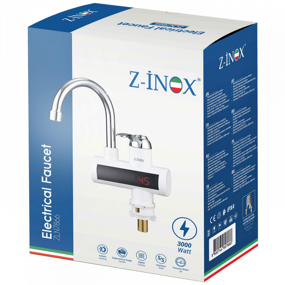 Zilan ZLN7866 Csaptelep gyors vízmelegítéshez - 3,0kW termék 2. képe