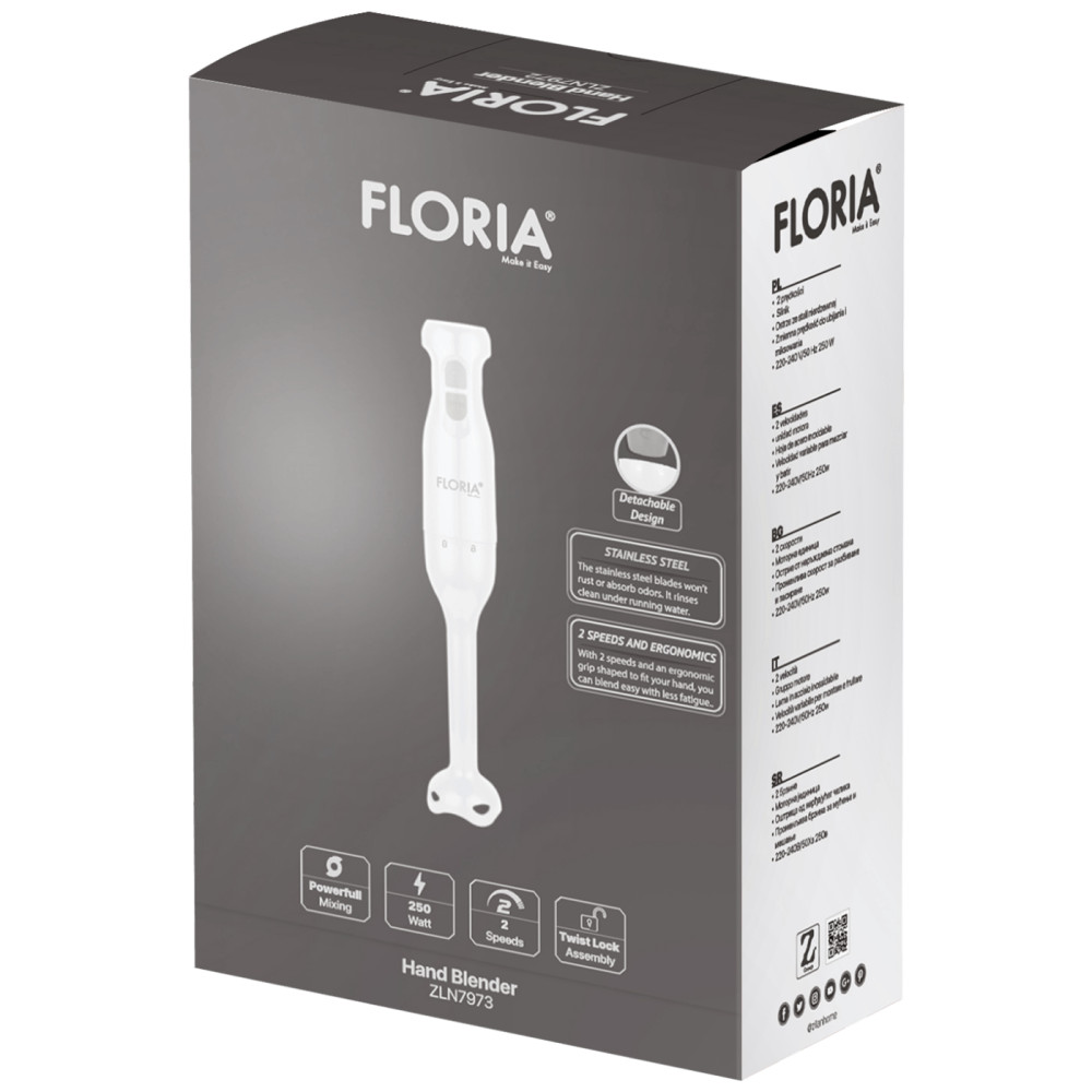 Floria ZLN7973 Turmixgép, kézi, 250W termék 2. képe