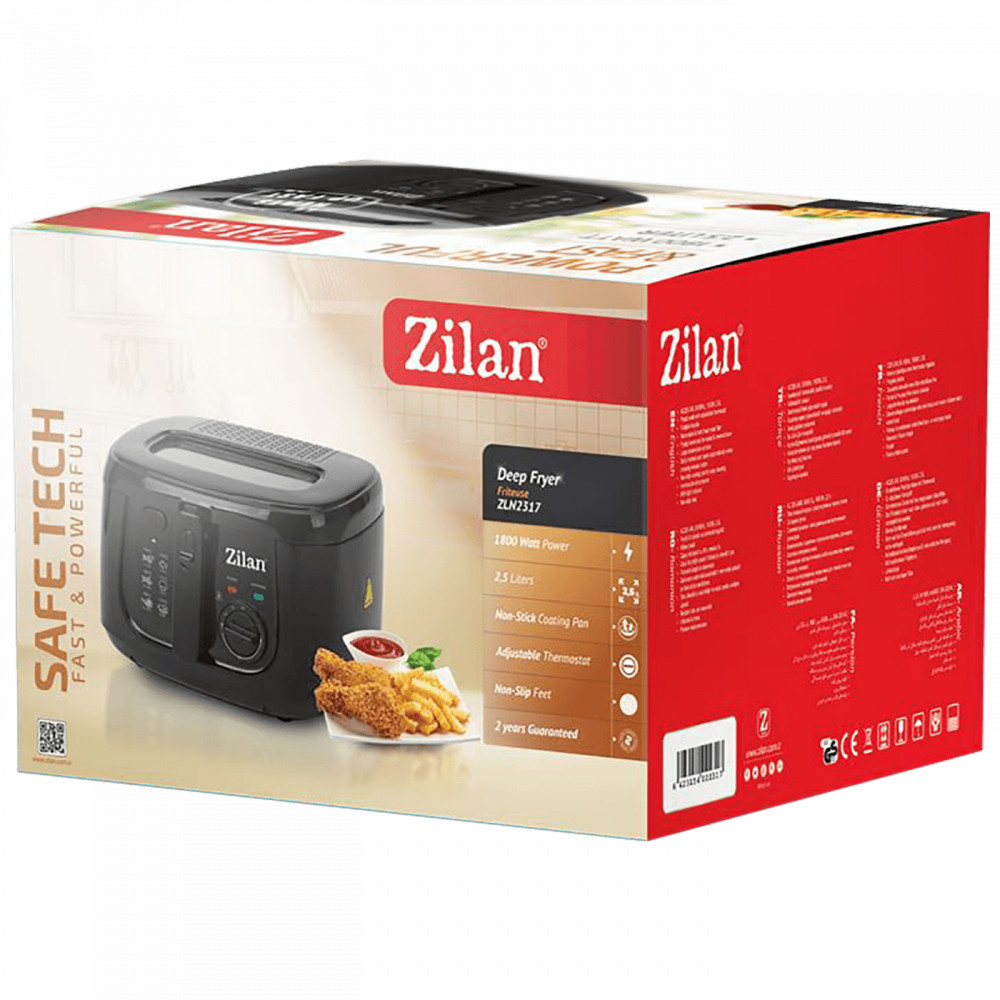 Zilan ZLN2317 Fritőz - 2,5L - 1800W - fekete termék 2. képe
